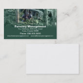 Visitekaartje van de bosbouw (Voorkant / Achterkant)