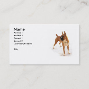 Visitekaartje van de Boxer-hond