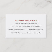 Visitekaartje van de Computer van de Steun van de  (Achterkant)