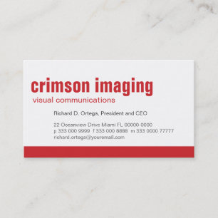 Visitekaartje van de Crimson van het Comité van d