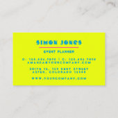 Visitekaartje van de flitsmoderne typografie (Achterkant)