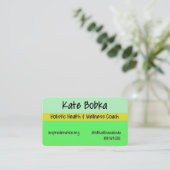 Visitekaartje van de gezondheidscoach (Staand voorkant)