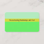 Visitekaartje van de gezondheidscoach (Achterkant)