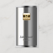 Visitekaartje van de goudmaffier met metalen Logo (Voorkant)