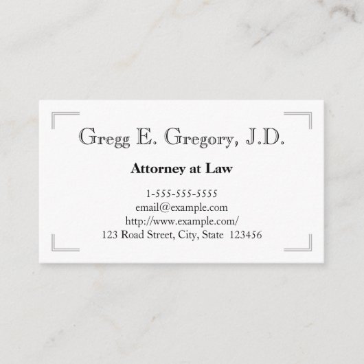 Visitekaartje van de grensaanklager van de dubbel- (Voorkant)