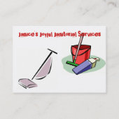 Visitekaartje van de Janitorial Service (Achterkant)