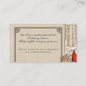 Visitekaartje van de kaasmakerkeuken (Achterkant)