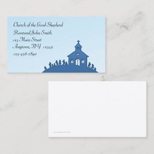 Visitekaartje van de kerk (Voorkant / Achterkant)