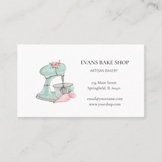 visitekaartje van de  keukenmixer (Voorkant)