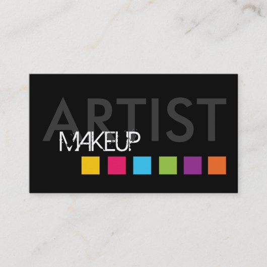 Visitekaartje van de kunstenaar Bold Makeup (Voorkant)