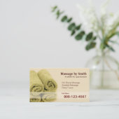 Visitekaartje van de massagetherapie van Hot Towel (Staand voorkant)
