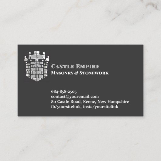 Visitekaartje van de metselschoorsteen (Voorkant)