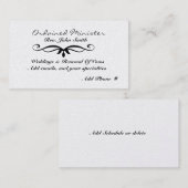 Visitekaartje van de minister (Voorkant / Achterkant)