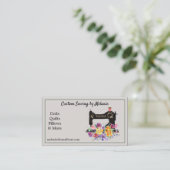 Visitekaartje van de  naaimachine (Staand voorkant)