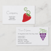 Visitekaartje van de natuurlijke levensmiddelenwin (Voorkant / Achterkant)