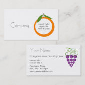 Visitekaartje van de natuurlijke levensmiddelenwin (Voorkant / Achterkant)