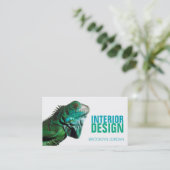 Visitekaartje van de ontwerper van het interieuron (Staand voorkant)