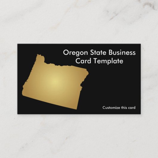 Visitekaartje van de Oregon-staat Metallic Gold (Voorkant)
