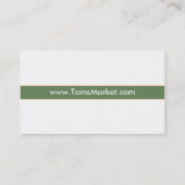 Visitekaartje van de productiemarkt (Achterkant)