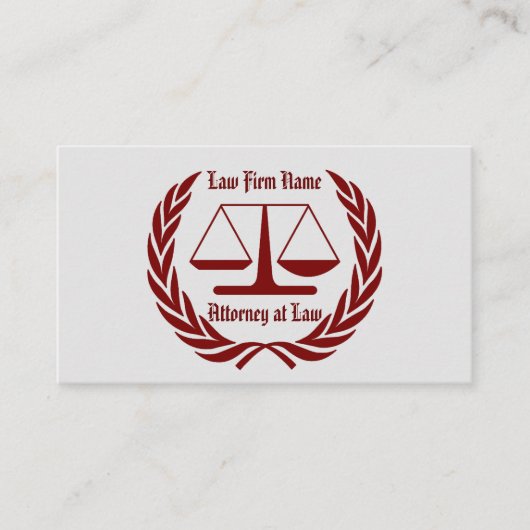 Visitekaartje van de professionele advocatuur (Voorkant)
