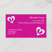 Visitekaartje van de reflexologie (Achterkant)