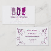 Visitekaartje van de reflexologie (Voorkant / Achterkant)