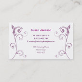 Visitekaartje van de reflexologie (Achterkant)