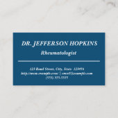 Visitekaartje van de reumatoloog (Voorkant)