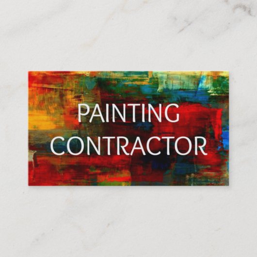 Visitekaartje van de schilderaannemer (Voorkant)