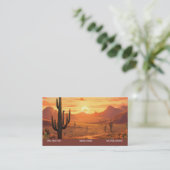 Visitekaartje van de Southwestern Sunset Desert (Staand voorkant)