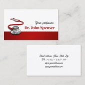 Visitekaartje van de sportarts (Voorkant / Achterkant)