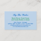 Visitekaartje van de Verhuur van het strand van de (Achterkant)