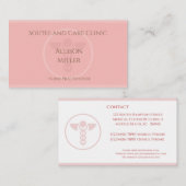 Visitekaartje van de verpleegkundige Coral Caduceu (Voorkant / Achterkant)