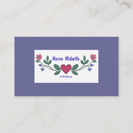 Visitekaartje van de verpleegster (Achterkant)