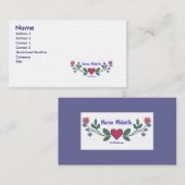 Visitekaartje van de verpleegster (Voorkant / Achterkant)