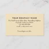 Visitekaartje van de vierkante balder (Achterkant)