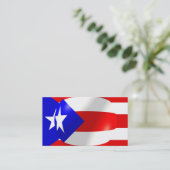 Visitekaartje van de vlag van Puerto Rico (Staand voorkant)
