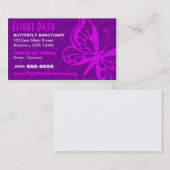 Visitekaartje van de vlinder - Paars (Voorkant / Achterkant)