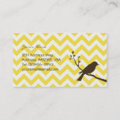 Visitekaartje van de vogelgriep (geel) (Achterkant)