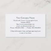 Visitekaartje van de vogelverschrikkerij (Achterkant)