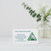 visitekaartje van de woningisolatietechnicus (Staand voorkant)