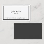 Visitekaartje van de zwarte-grenspiloot/vluchtnabo (Voorkant / Achterkant)