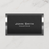 Visitekaartje van de zwarte koolstofvezel Chauffeu (Voorkant)