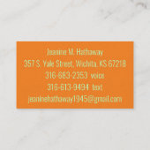 visitekaartje van dichter (Achterkant)