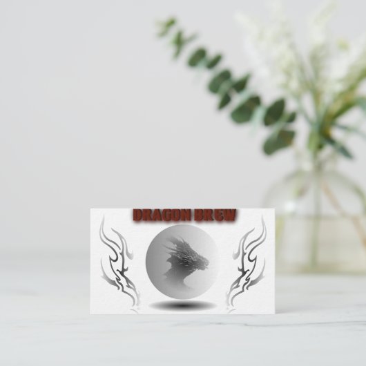 Visitekaartje van drakenbrouwerij (Staand voorkant)