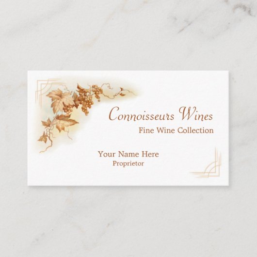 Visitekaartje van druiven (Voorkant)