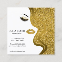 Visitekaartje van een artiest maken met glitter-ef