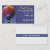 Visitekaartje van een luchtballon (Voorkant / Achterkant)