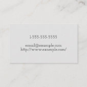 Visitekaartje van experts voor basis- en schone ge (Achterkant)