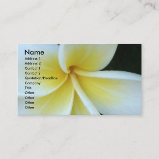 Visitekaartje van Frangipani-bloem